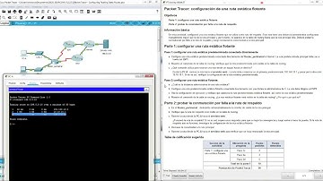 Tutorial y solución | 2.2.5.5 Packet Tracer Configuring Floating Static Routes