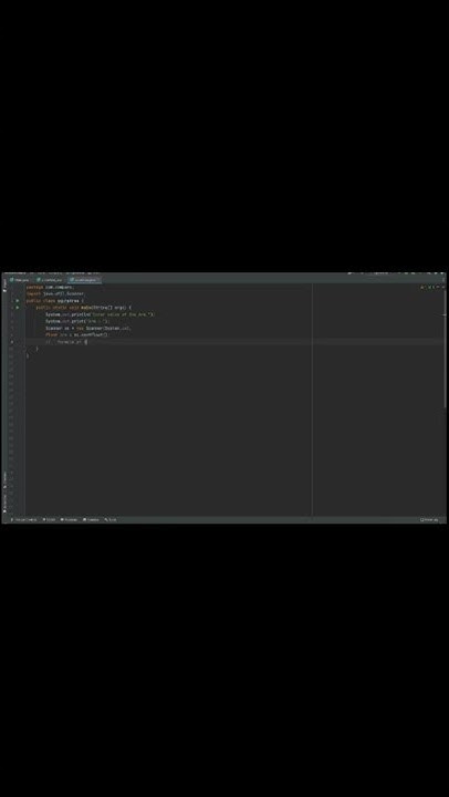 Write a program to calculate area of square in java/Java mathematics ...