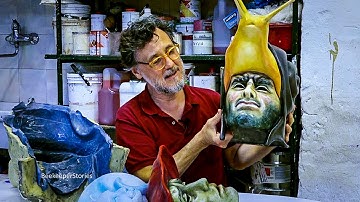 CRAFTSMANSHIP. MASK MAKER IN VENICE ITALY.