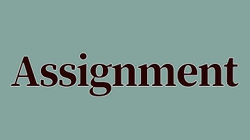 Assignment Meaning and Definition