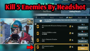 KILL 5 ENEMIES BY HEADSHOT WEEK 7 SEASON 8 PUBG MOBILE MISSION || By Flawx Gaming