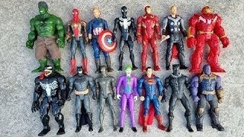 AVENGERS ACTION FIGURE, SPIDER-MAN MILES VS HULK FIGHT, CAPTAIN AMERICA VS THOR, THANOS, ANTMAN 70
