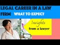 What does a career in a law firm look like?