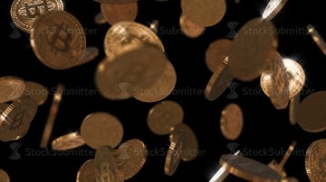 Bitcoin Loop Background 3d render