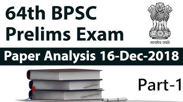64th BPSC Prelims General Studies Paper 1 Analysis with Answers, Bihar PSC Part 1