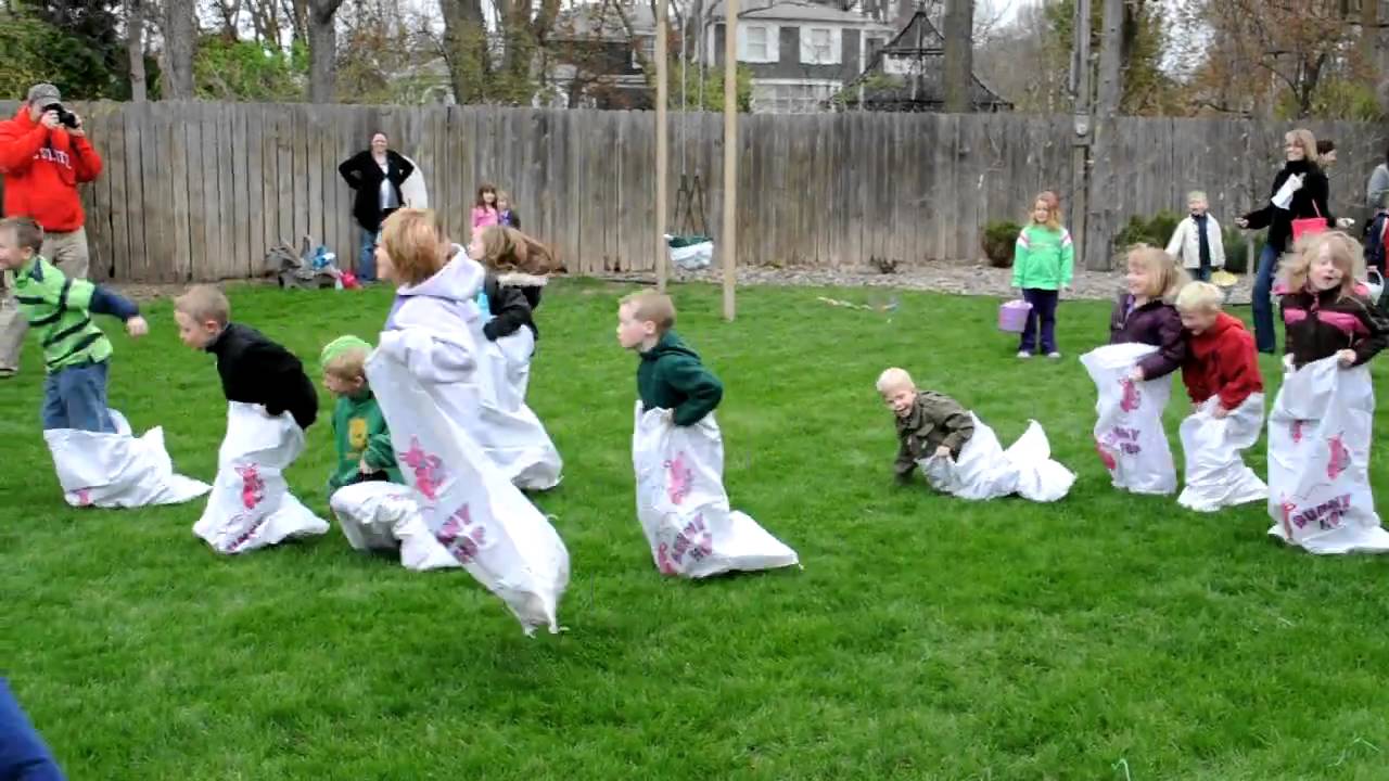 Bunny Hop Sack Race - YouTube