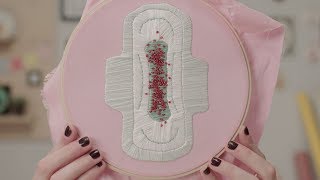 These embroidered pads and vaginas delicately reject stigma