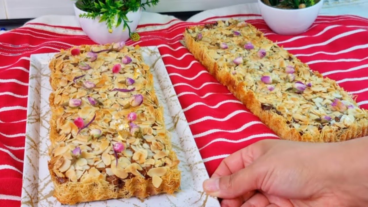 جديد كيك إدمان فقط بالقليل حضرت 2 كيكات كنافة بمذاق وطعم خرافي مقرمشة معلكة الذ من المحلات الكبرى 😋