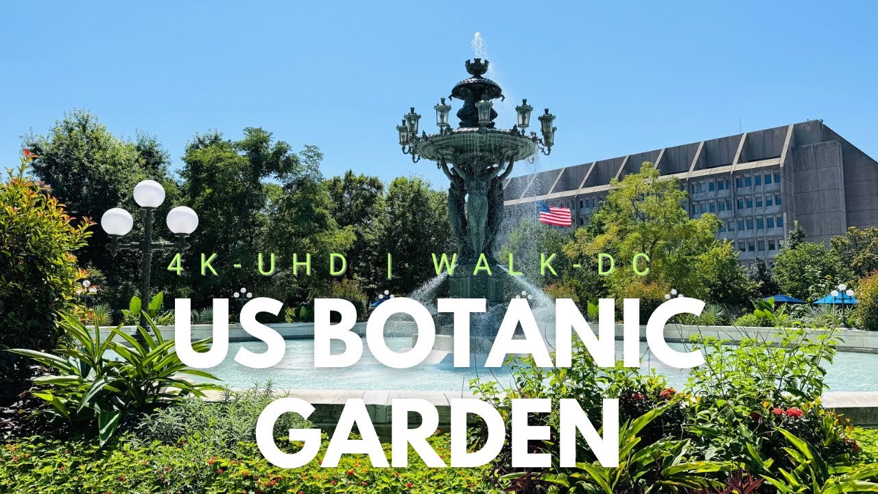 US Botanic Garden to the Capitol | Silent Summer Walk in Washington DC | 4K-UHD