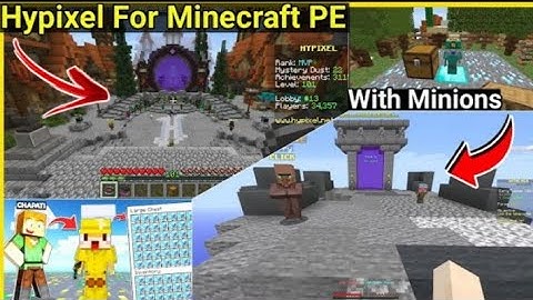 Hypixel like skyblock server for Minecraft pocket edition | how to play Hypixel on mobile
