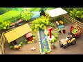 Diy tractor mini farm house | cherry harvesting with amazing fishpound | Got-Cow shed | hand pump
