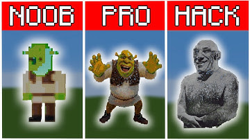 Shrek | Pixel Art minecraft | Noob VS Pro VS Hacker