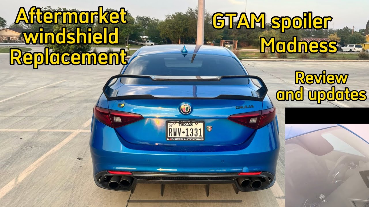 Alfa Romeo Giulia aftermarket windshield replacement review (GTAM spoiler  Madness Autowerks)