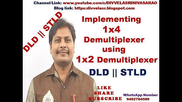 1X4 DEMUX using 1X2 DEMUX || implementation of  1x4 demultiplexer using 1x2 demultiplexer || DLD ||