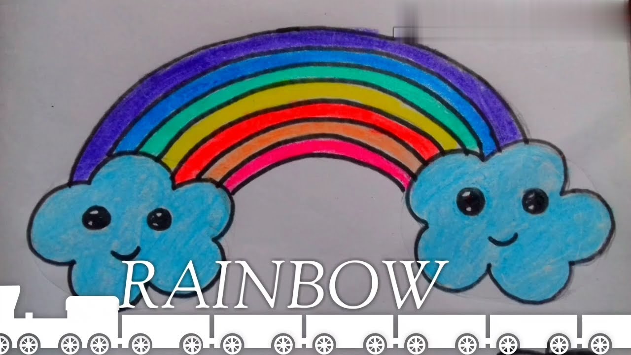  RAINBOW DRAWINGS HOW TO DRAW RAINBOW STEP BY STEP RAINBOW DRAWING 