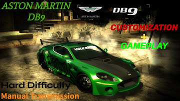 NFS Most Wanted 2005 | DB9 | Customization and Gameplay | Hard Difficulty | Manual Transmission
