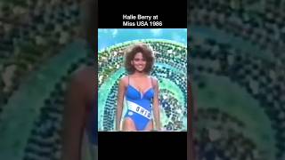 Halle Berry In Swimsuit Round At Miss Usa 1986.