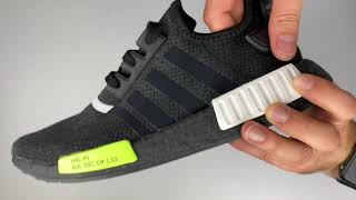 adidas nmd r1 black and green