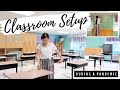CLASSROOM SETUP DAY 1 | 2020-2021 | Desks 6ft Apart