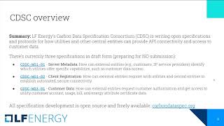 Carbon Data Specification: a high level overview