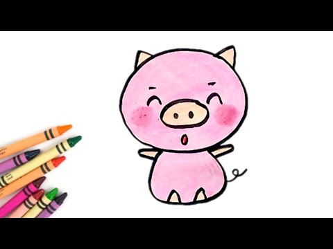 Hướng dẫn vẽ con heo - Cách vẽ con heo - YouTube