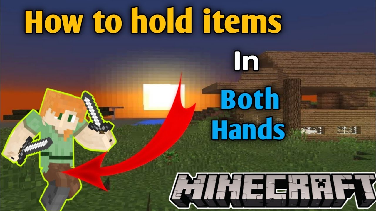 How to hold items in your off hand in minecraft pe in hindi GRIM