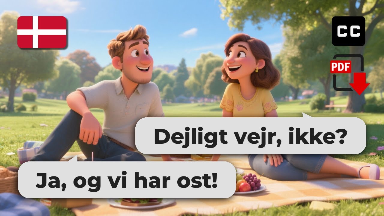 Easy Danish Conversation – 🍓 Picnic Chat for Beginners (A2-B1)