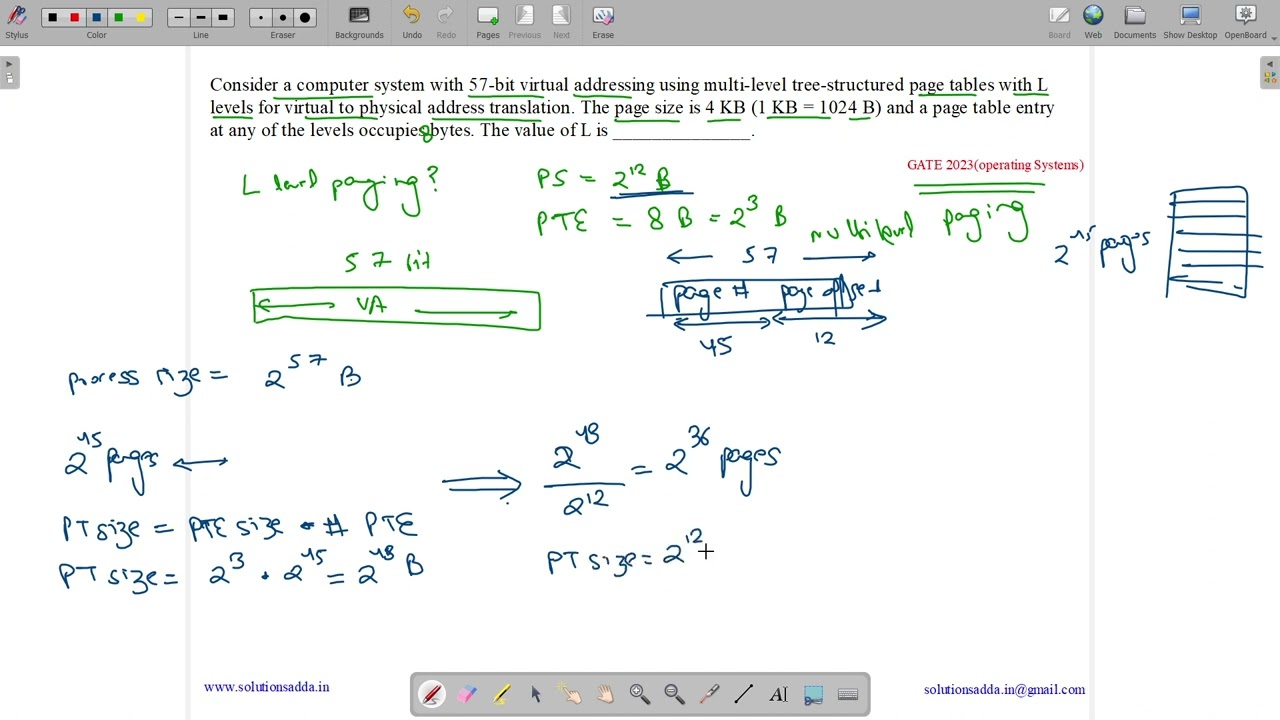 GATE 2023 | OS | VIRTUAL MEMORY | GATE SOLUTIONS ADDA | GATE TEST SERIES | EXPLAINED BY VIVEK