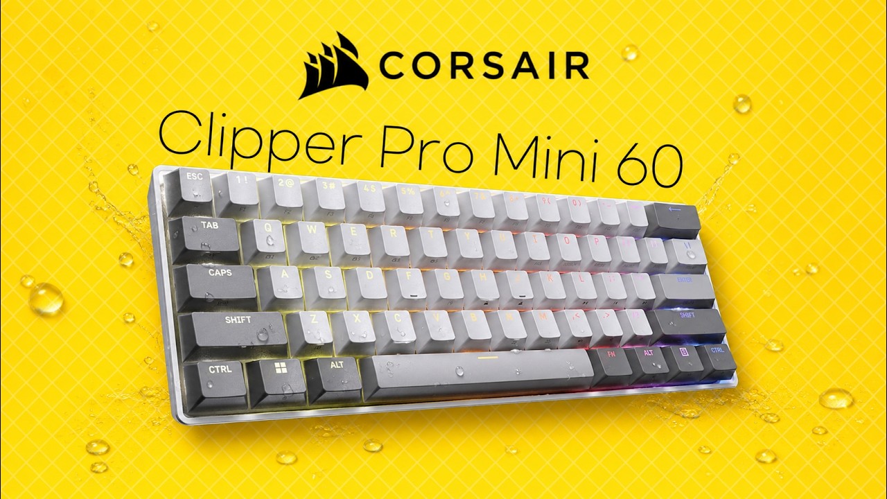 이 키보드... 물도 먹고 게임도 잘합니다ㅋㅋ Corsair Clipper Pro Mini 60 (커세어 클리퍼 프로 미니60)