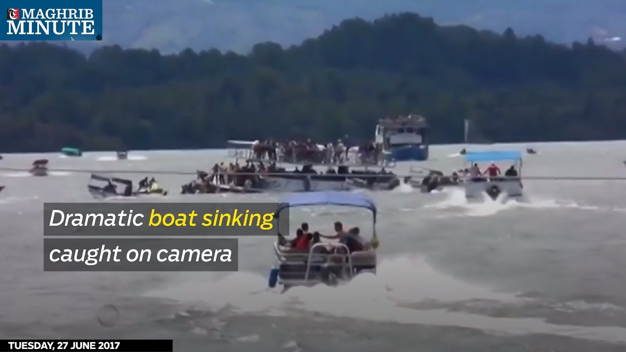 Dramatic Boat Sinking Caught On Camera Youtube