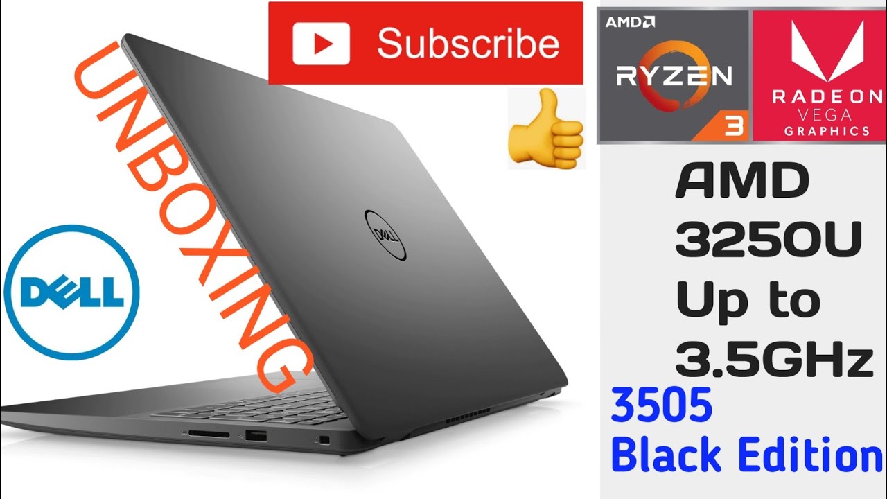 Dell Inspiron 3505 AMD ryzen 3 black edition unboxing and full