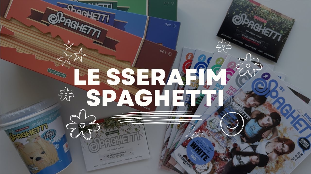 РАСПАКОВКА ПЕРВОГО АЛЬБОМА LE SSERAFIM SPAGHETTI