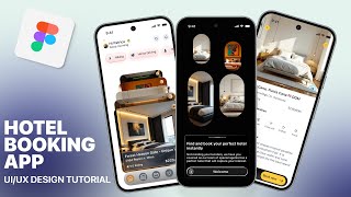 Modern Hotel Booking App Tutorial in Figma | UI UX Design Challenge