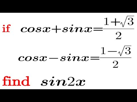 CAMBRIDGE IGSCE : TRIGONOMETRY SYSTEM (simultaneous) equation 