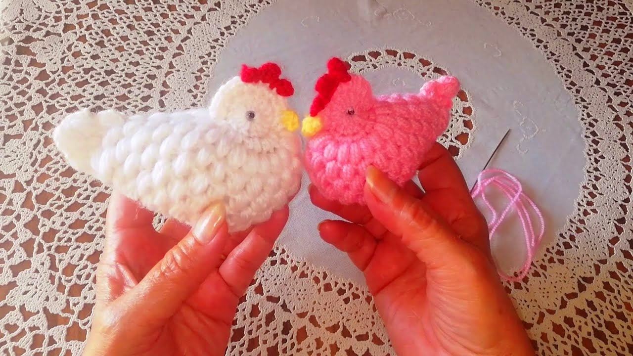 كروشيه طريقة عمل طائر اميجرومى يستخدم كميدالية او تزيين المكتب Little Bird Amigurumi