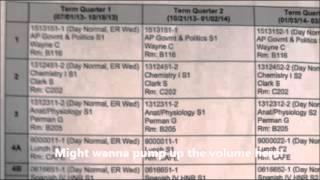 Schedule For Junior Year