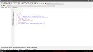 tabla de multiplicar en el lenguaje de Dev-C++