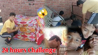 24 hours Challenge 😍 in tent house 😱 | Kids ke sath ❤️ Challenge 24 hours * |