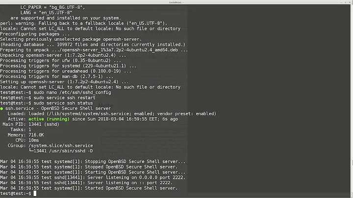 ubuntu server 16 04 enable ssh and connect