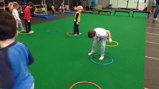 Training Room Ninja Kids! The 4-6 age group having a blast!