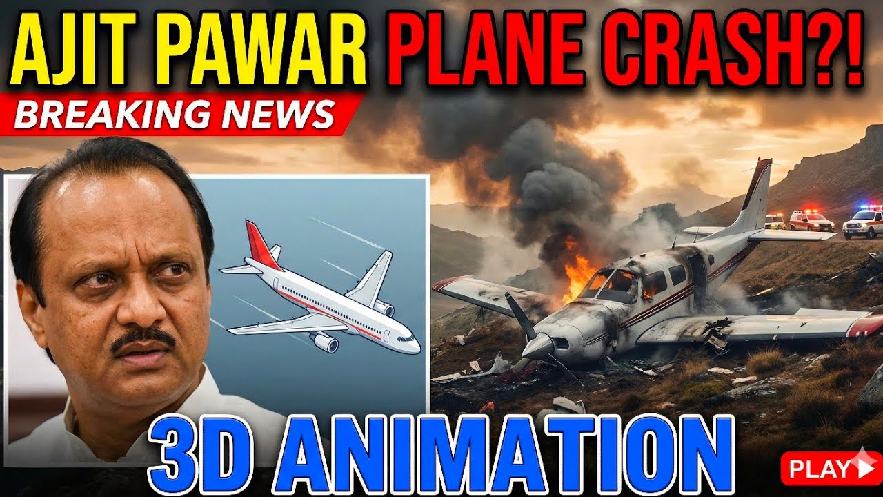 Ajit Pawar Plane Crash: असल में क्या हुआ? 🤔 | 3D ANIMATION | DOCUMENTARY