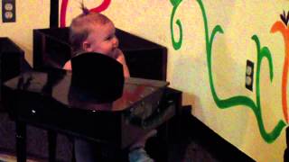 Cute Baby Playing Piano - 2013 0803 Moody Garden