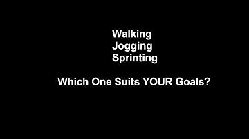 Walking vs Jogging vs Sprinting
