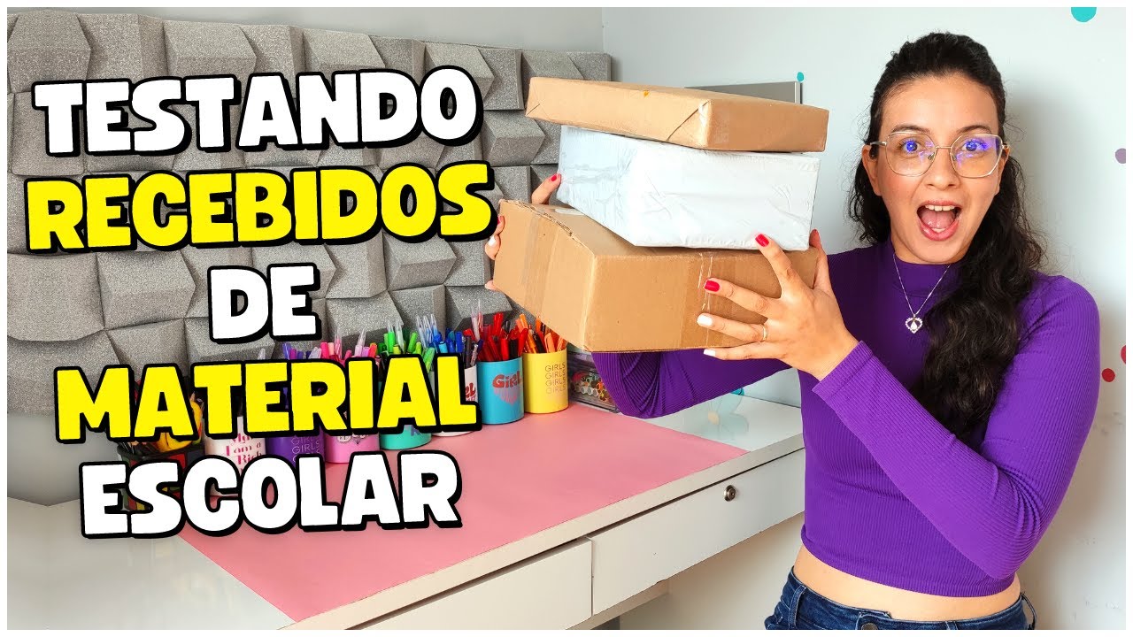 Abrindo Recebidos de Material Escolar! Testei Tudo !!