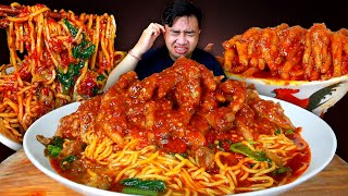 MUKBANG MIE AYAM ABANG-ABANG PEDAS NYEMEK   1KG CEKER MERCON TULANG LUNAK