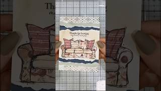 Paper Piecing a Cozy Hostess Card 🌸🛋️