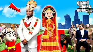 Franklin Get Married in GTA 5 || Shinchan Celebrating Shinchan Wedding || Gta 5 Tamil