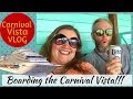 Boarding the Carnival Vista including Connecting Interior Cabin Tour