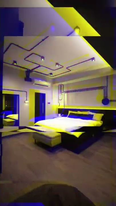 Kamar anak muda tema industrial