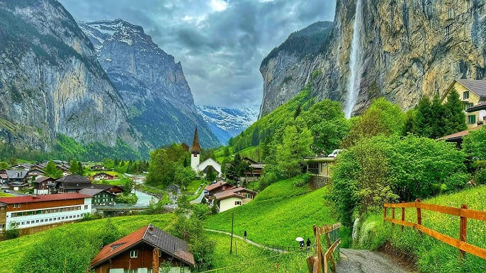 Lauterbrunnen, Switzerland - Rainy walk in the most beautiful Swiss village  - A real paradise - YouTube